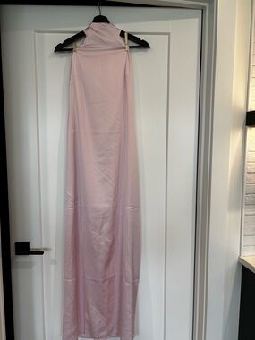 Light Pink Halter Maxi Dress, size Medium